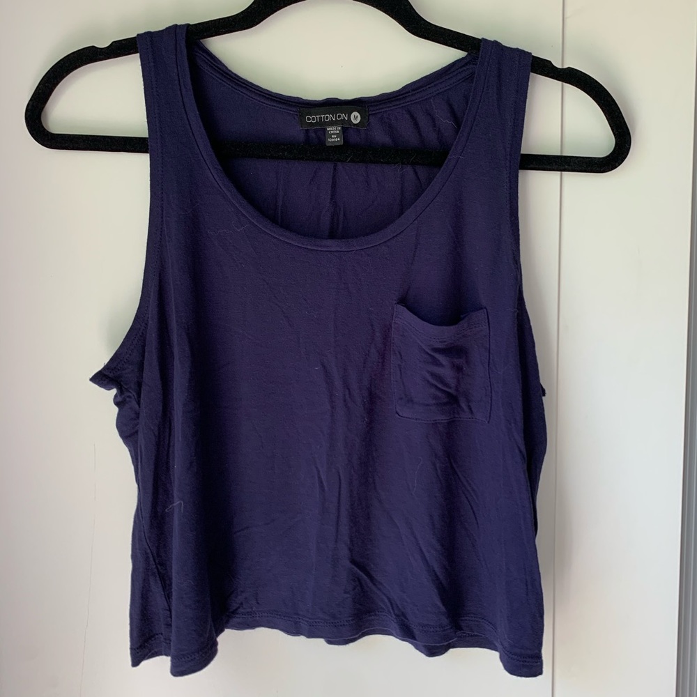 Blue casual tank